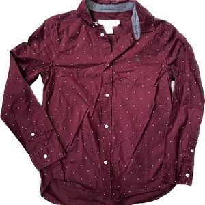 Boys H&M maroon button up size 11-12Y